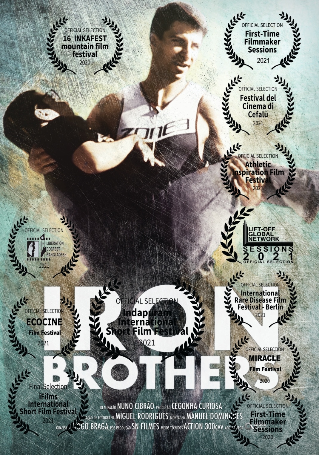 Imagem do documentário IronBrothers, iluminação dramática.
